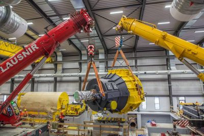 Pictures: Fuji Electric turbines being set up at Theistareykir geothermal plant