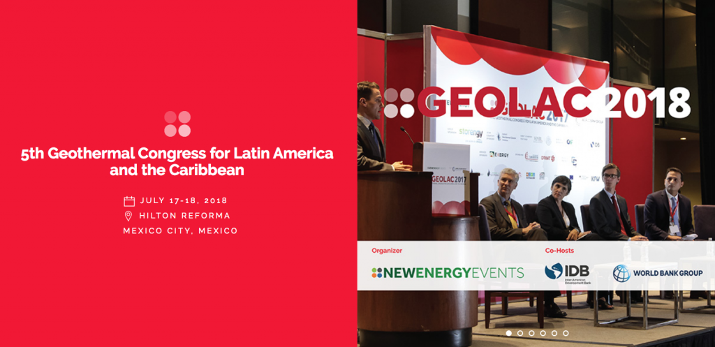 Submisson deadline for GEOLAC Geothermal Project Awards – June 8, 2018