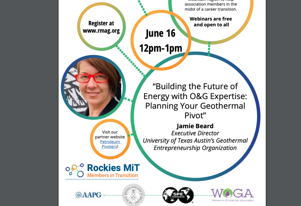 Webinar – Building the future of energy with O&G expertise, geothermal – June 16, 2020