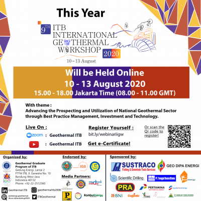 ITB Bandung Int’l Geothermal Workshop Webinar, August 10-13, 2020
