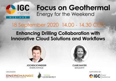 Webinar – Enhancing drilling collab. with cloud solutions and workflows, Sept 18, 2020