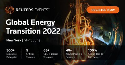 Inspiring action on net zero – Reuters Global Energy Transition 2022, June 14-15, 2022