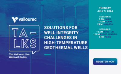 Webinar – Solutions for well integrity challenges in high-temp geothermal, 9 July 2024