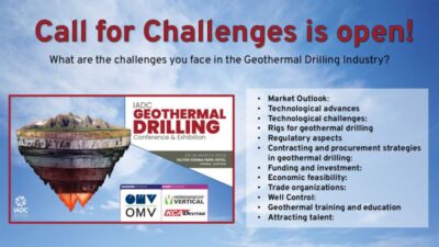 Call for Challenges – IADC Geothermal Drilling Conference, 25-26 March 2025