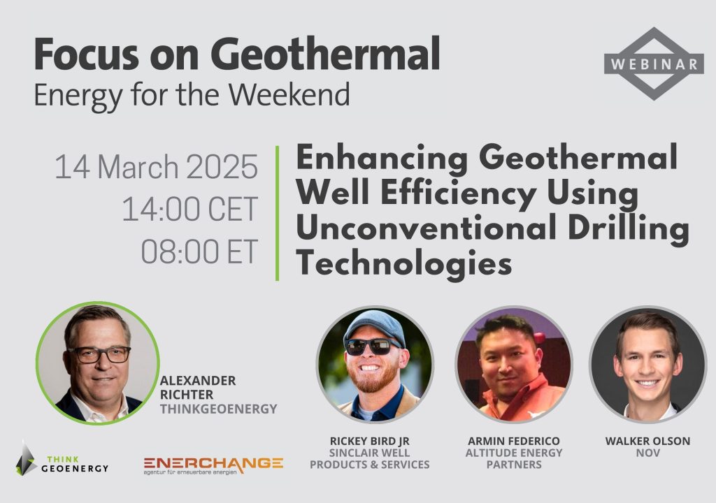 Webinar – Enhancing geothermal well efficiency with unconventional drilling, 14 March 2025