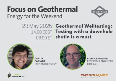 Webinar – Improved geothermal well testing with downhole shutin, 23 May 2025