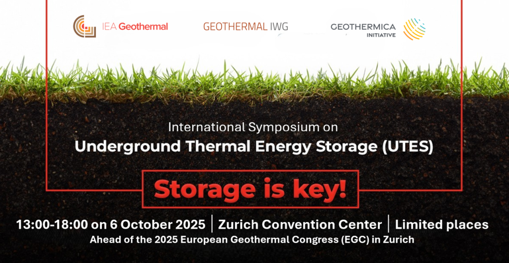 Registration open – Underground Thermal Energy Storage Symposium, Zurich, 6 October 2025