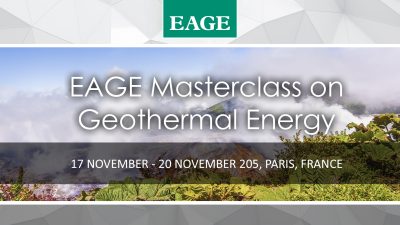 Registration open – Masterclass on Geothermal Energy by EAGE, 17-20 Nov 2025, Paris, France
