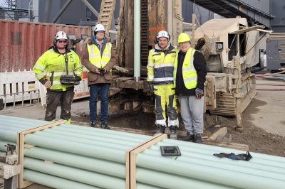 QHeat and Exel boost geothermal borehole efficiency with composite pipe material