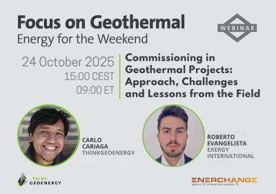 Webinar – Commissioning activities in geothermal power plants, 24 October 2025